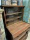 Old Teak Glass Cabinet with Drawers