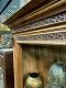 Solid Wood Display Cabinet with Carving