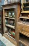 Solid Wood Display Cabinet with Carving