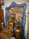 MR104 Impressive Blue with Golden Carved Wall Mirror