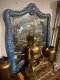 MR104 Impressive Blue with Golden Carved Wall Mirror