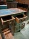 Vintage Blue Desk with Drawers and Storage