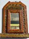 Red Painted Wooden Mirror