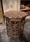STB31 Antique Side Table Full with Brass Decor
