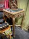 STB25 French Side Table Green Marble Top