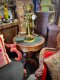 STB26 Round Side Table Green Marble Top
