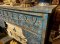 CL77 Gorgeous Blue Carved Console Table