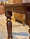 Dining Chairs Set of 6 Old Dark Wood Brass Decor