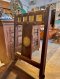 Dining Chairs Set of 6 Old Dark Wood Brass Decor