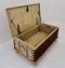 Low Box Coffee table Front Rustic Iron Decor