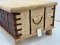 Low Box Coffee table Front Rustic Iron Decor