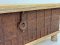 Low Box Coffee table Front Rustic Iron Decor
