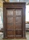 Solid Wood Door with Flower Nails Decor