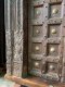 Front Door Decor with Antique Carving and Brass Sun