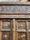 Brass Wooden Door with Floral Carving on Top Panel