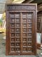 Brass Wooden Door with Floral Carving on Top Panel