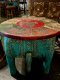Blue Painted Elephant Seater Low Table