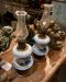 Antique Ceramic Brass Lamps Set of 2