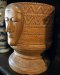 DCI45 Face Carved Solid One Wood Vase
