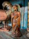 DCI65 Buddha Statue Painted Carved Wood