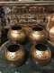 BRI34 Brass Round Candle Stands Set of 2