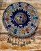 DCI108 Egyptian Blue Glass Plate with Crystals