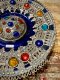 DCI108 Egyptian Blue Glass Plate with Crystals