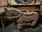 One Wood Carved Horse with Stand