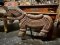 One Wood Carved Horse with Stand