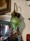Green Glass Brass Wall Lamp