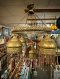 Brass Round Ceiling Hanging 5 Domes Chandelier