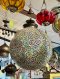 Large Round Hanging Lamp with Colorful Crystals