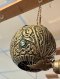 Pieced Brass Ball Light Set of 2 Hanging Lamps