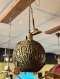 Pieced Brass Ball Light Set of 2 Hanging Lamps