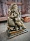 Ganesha Sit with Holy Conch Brass Statue