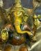 Brass Ganesha Sitting on Conch Shell