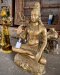 Golden Hindu God Shiva Large Brass Statue