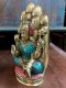 Goddess Brass Lakshmi Sitting on a Hand