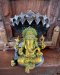 Brass Statue Lord Ganesh Sitting on 7 Naga