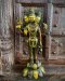 Brass Statue Kali 3 Faces 6 Arms