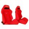 Pair of USED JDM RECARO SR3 Red BUCKET SPORT SEATS RACING AUTO CARS