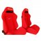 Pair of USED JDM RECARO SR3 Red BUCKET SPORT SEATS RACING AUTO CARS