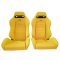 Pair of Used JDM RECARO SR3 DC2 Yellow SEATS RACING BMW HONDA PORSCHE AUTO CARS