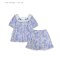 เซตชุดนอน รุ่น Blue Purple Floral Cotton Print Sleepwear Set