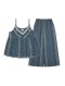 เซตชุดนอนพร้อมซับใน รุ่น Navy Blue Cotton Cami with Padding Women Pajamas Set by Skinn intimate