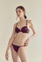 Burgundy Color Lace Details Push Up Bra (Made in Korea)