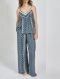เซตชุดนอนพร้อมซับใน รุ่น Navy Blue Cotton Cami with Padding Women Pajamas Set by Skinn intimate