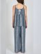 เซตชุดนอนพร้อมซับใน รุ่น Navy Blue Cotton Cami with Padding Women Pajamas Set by Skinn intimate