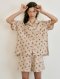 Pink Stawberry Print Women Sleepwear Set by Skinn intimate