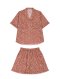 Red Floral Cotton PJ Set